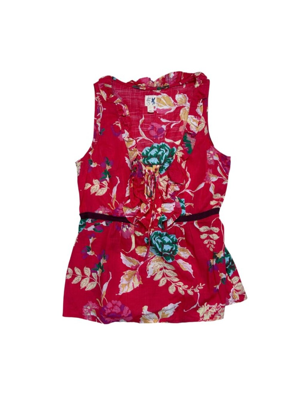 Anthropologie Edme & Esyllte 6 Floral Tank Top Cotton Lightweight